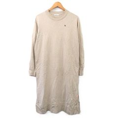 アーノルドパーマー Arnold Palmer ニット ワンピース ロング 長袖 切替 コットン L ベージュ /KT17 ■GY19