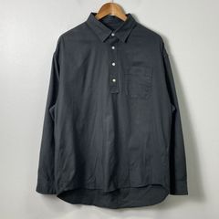 ギャップ GAP Gapロゴ オックスフォード プルオーバーシャツ【M】ブラック系／黒系