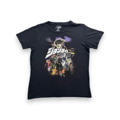 00s ジョジョ ビンテージ Tシャツ スターダストクルセイダース JOJO 半袖 古着 y2k 黒 L ジョジョの奇妙な冒険 公式 アニメ anime ch-u-2505-067