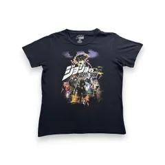00s ジョジョ ビンテージ Tシャツ スターダストクルセイダース JOJO 半袖 古着 y2k 黒 L ジョジョの奇妙な冒険 公式 アニメ anime ch-u-2505-067