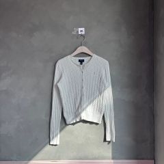 ポロラルフローレン ケーブル編み ニット カーディガン 白