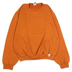 古着 00年代 Russell Athletic ラッセルアスレチック スウェット トレーナー 無地 ブランクスウェット オレンジ メンズS