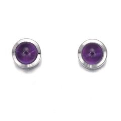 グッチ ピアス アメジスト カボション K18WG #203291