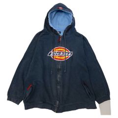 古着 00年代 Dickies ディッキーズ パーカー フルジップ ネイビー メンズXXL