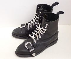 ★11241☆Dr.Martens ドクターマーチン ULIMA ウリマ ポインテッドトゥ バックルベルト 8ホール レースアップブーツ UK3