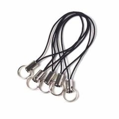 【新品】 [QIKEJI] ストラップ 細ロープ ストラップアクセサリー 携帯電話用ストラップ ダブルメタルバックル スマートフォンデコレーション アクセサリー 5個入り