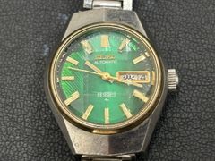 C【中古稼働品、ジャンク扱い】SEIKO　セイコー　自動巻　AUTOMATIC  2206-0420 　文字盤グリーン　C-0.1-0.2