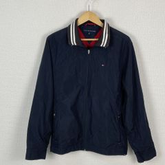 TOMMY HILFIGER トミーヒルフィガー ナイロンジャケット ロゴ刺繍 メッシュ裏地 M メンズ 古着
