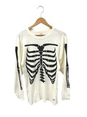 シュプリーム SUPREME ×Hanes ヘインズ Bones Thermal Crew ボーンズ サーマル クルー L ホワイト ブランド古着ベクトル 中古☆AA★261011