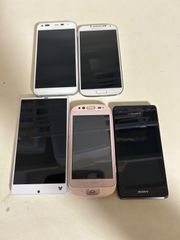 未検品 まとめ売り スマホ Android 5台セット GALAXY Disneymobile KYOCERA Xperia らくらくふぉん スマートフォン 携帯 動作未確認 ジャンク