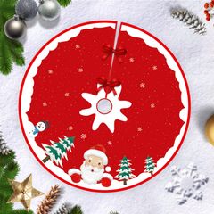 Hianjoo クリスマスツリースカート 円型 クリスマスパーティー オーナメント クリスマス飾り 雰囲気 クリスマス用品 ツリースカート 足元カバー 足元 スカート 直径90cm (レッド)