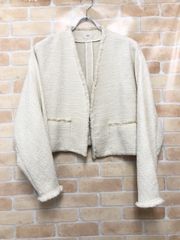 【中古】 IENA イエナ 24SS GIOLICAツイードジャケット 24-010-900-2240-1-0 アイボリー  111460177