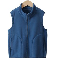 ベスト キッズ トップス フリースベスト インナー アウター 子供服 ボアベスト コート 暖かい 無地 タンクトップ ジレ 前開き モコモコ ふわふわ ポケット付き スタンドカラー かわいい 防寒ベスト 男の子 女の子 袖なし 部屋着