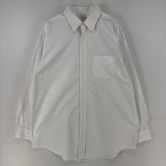 古着 ブルックスブラザーズ Brooks Brothers 長袖シャツ 346 胸ポケット 大きいサイズ XL  ホワイト 無地 メンズ