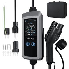 EV充電 器 家庭 用 4つ電流モード切替可能 15A-13A-10A-8A, SAE J1772 EV 充電ケーブル長7.6メートル★m 72d089d3