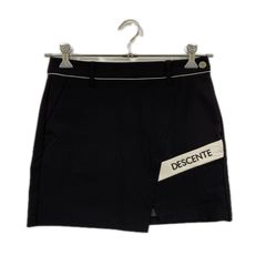中古 レディース デサントゴルフ DESCENTE GOLF スカート M 黒 ブラック ストレッチ あったか裏地