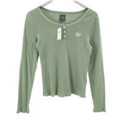 未使用 GAP ギャップ 長袖 カットソー S グリーン系 レディース 古着