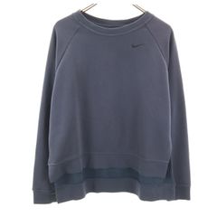 NIKE ナイキ 長袖 スウェット トレーナー M チャコールネイビー レディース 古着