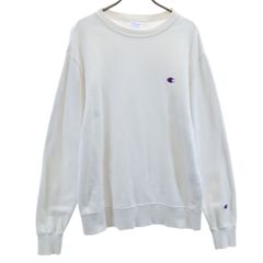 Champion チャンピオン 長袖 スウェット トレーナー L ホワイト メンズ 古着