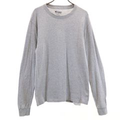 Champion チャンピオン 長袖 Tシャツ S グレー ロンT 無地 メンズ 古着