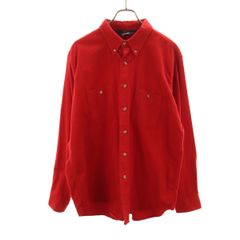 WOOLRICH ウールリッチ 80s ヴィンテージ 紺タグ 長袖 フランネル ボタンダウンシャツ レッド メンズ 古着