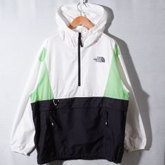 ノースフェイス THE NORTH FACE アノラックパーカー L ホワイト ブラック グリーン テック アウトドア ストリート オーバーサイズ 古着 e4005
