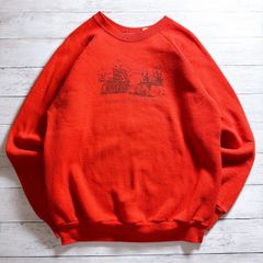 【USA製ヴィンテージ】90s Vintage FRUIT OF THE LOOM GRAPHIC SWEATSHIRT フルーツオブザルーム レッド 赤 馬車柄 キャリッジアソシエーション アメリカ製 スウェット 古着 #26318
