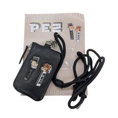 ear PAPILLONNER イアパピヨネ コインケース・小銭入れ EAZ5032214A0001 PEZ ペッツ 牛革モバイルストラップショルダー ブラック系 G01184