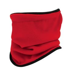 おたふく手袋(Otafuku Glove) 冬用 ネックウォーマー[リバーシブル フリース 高視認] B-45 レッド フリーサイズ