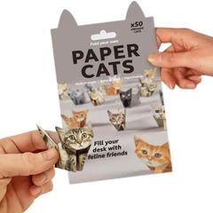 紙猫折り紙キット【50枚】折り紙 猫 立体的 面白い オレンジ猫 トラ猫 猫好きへのギフト 手作りインテリア雑貨 カット済みDIY工作セット 初心者向け