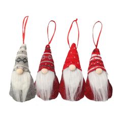 4個 クリスマス人形 サンタクロース 吊り下げ式 ホームクリスマス装飾 オーナメント サンタクロースペンダント人形 室内 インテリア [並行輸入品]