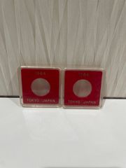 1964年（昭和39年）東京オリンピック記念100円銀貨専用プラスチックケース 2枚セット
