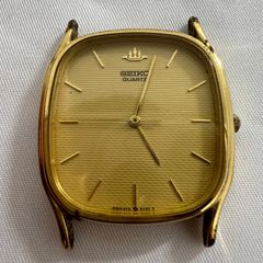 SEIKO QUARTZ セイコー クォーツ メンズ腕時計 ゴールド スクエア ヴィンテージ　ベルトなし※不動