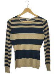JOHN SMEDLEY (ジョンスメドレー) リノウールボーダークルーネックニット  ベージュ S