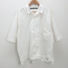 d■ニコアンド/niko and... 半袖オープンカラーシャツ【4】白/MENS/106【中古】