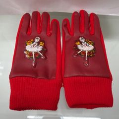 昭和レトロ　バレリーナ柄ビニール手袋（五本指・防寒用）未使用品