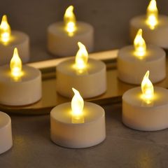LED キャンドルライト LEDキャンドル 24個セット キャンドルライト 癒しの灯り 点滅 ウォームホワイト 無香料 火を使わない 飾りライト インテリアライト クリスマス／パーティー／結婚式／部屋 室内・室外飾り (24個セット) 1