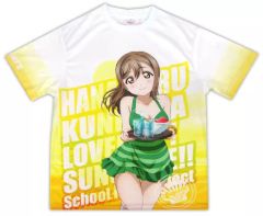 【中古】Tシャツ(キャラクター) 国木田花丸 フルグラフィックTシャツ イエロー×ホワイト XLサイズ 「ラブライブ!サンシャイン!!」 ミルキィホームズ＆ブシロード10周年＆スクフェス4周年記念ライブ in横浜アリーナグッズ