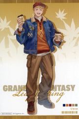 【中古】ポストカード ヴェイン オリジナルイラスト使用限定ポストカード 「GRANBLUE FANTASY-グランブルーファンタジー- Leaf peeping POP UP STORE」 ハンズ購入者特典
