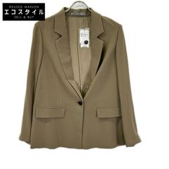 【未使用】theoryluxe バックサテンリラックスジャケット theory luxe セオリーリュクス ブラウン バックサテンリラックス