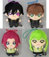 【中古】ぬいぐるみマスコット・ぬいぐるみバッジ 全4種セット マスコットぬいぐるみ 「コードギアス 反逆のルルーシュ」