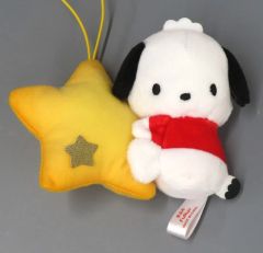 【中古】ぬいぐるみマスコット・ぬいぐるみバッジ ポチャッコ カワイイまみれ-星まみれ(イエロー)-マスコット 「サンリオキャラクターズ」