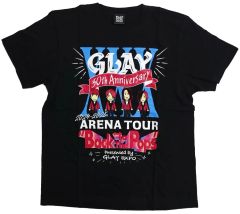 【中古】Tシャツ GLAY G4イラストTシャツ ブラック Mサイズ 「GLAY 30th Anniversary ARENA TOUR 2024-2025 “Back To The Pops” Presented by GLAY EXPO」