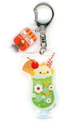 【中古】キーホルダー クリームソーダ チャーム付きアクリルキーホルダー 「ぴよりん×レトロ」