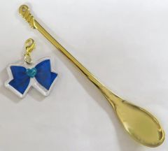 【中古】カトラリー スーパーセーラーネプチューン チャーム付きパフェスプーン 「美少女戦士セーラームーン -Shining Theater Shinagawa Tokyo-」 クリスタルボトルドリンク注文特典
