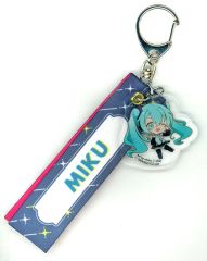 【中古】キーホルダー 初音ミク(ミクリボン紺色) 「ニコニコ動画と初音ミクのキセキ トレーディングリボンチャーム」