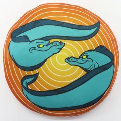 【中古】クッション・本体 フロットサム＆ジェットサム ラウンドクッション 「リトル・マーメイド」