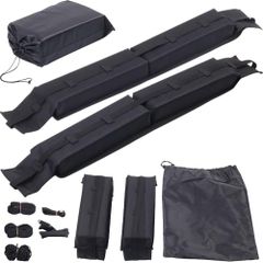 ルーフキャリア ソフトタイプ 2本 【 全長99cm 全長112cm 】 ベースキャリア 軽自動車 簡易 車載キャリア ベルト固定 (全長112cm)as