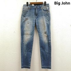 ビッグジョン 日本製 キャロットレグ ハイパワー ストレッチ テーパード デニム パンツ MMM134J メンズ 30インチ ISItems【USED】【古着】【中古】50169409