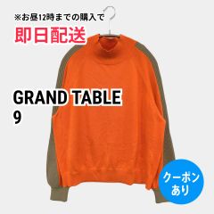 GRAND TABLE ニット セーター 9 オレンジ ナイロン ウール・ニット 無地 ミドル丈 長袖 タートルネック ハイネック レディース